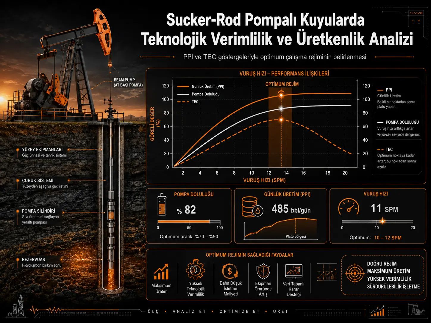 Sucker-rod nasosli quduqlarda texnologik samaradorlik va unumdorlik tahlili
