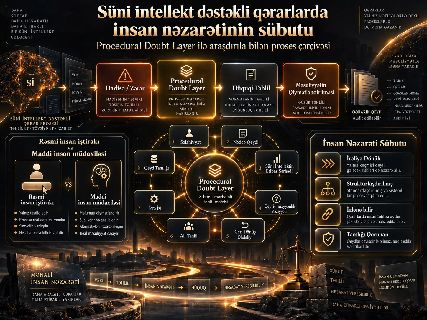 Süni intellektin dəstəklədiyi qərarlarda insan nəzarətinin sübut edilməsi: Procedural Doubt Layer ilə araşdırıla bilən proses çərçivəsi