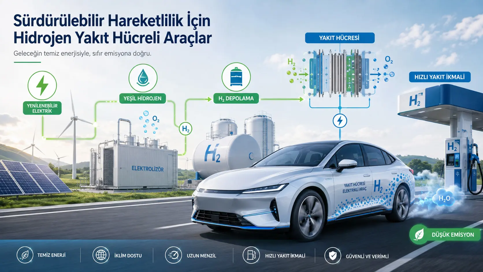 Barqaror harakatchanlik uchun vodorod yoqilgʻi elementli elektr transport vositalari: zamonaviy texnologiya darajasiga oid sharh