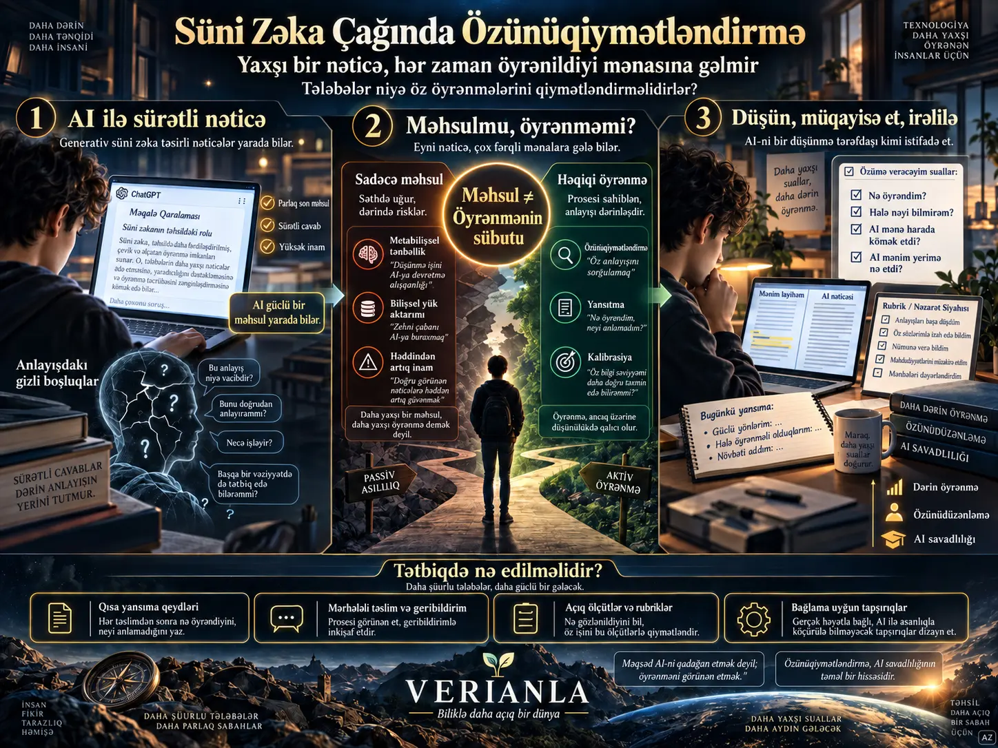 Tələbələr Süni Zəka Çağında Niyə Öz Öyrənmələrini Özləri Qiymətləndirməlidir?