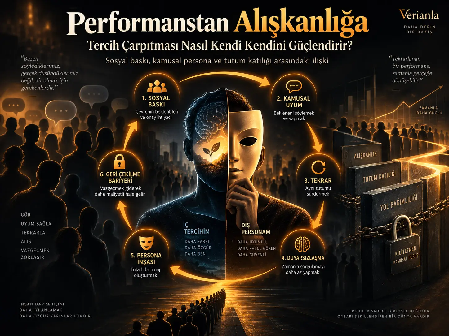 Tercih Çarpıtması Nasıl Alışkanlığa Dönüşebilir? Kamusal Persona, Duyarsızlaşma ve Tutum Katılığı Üzerine Bir Model