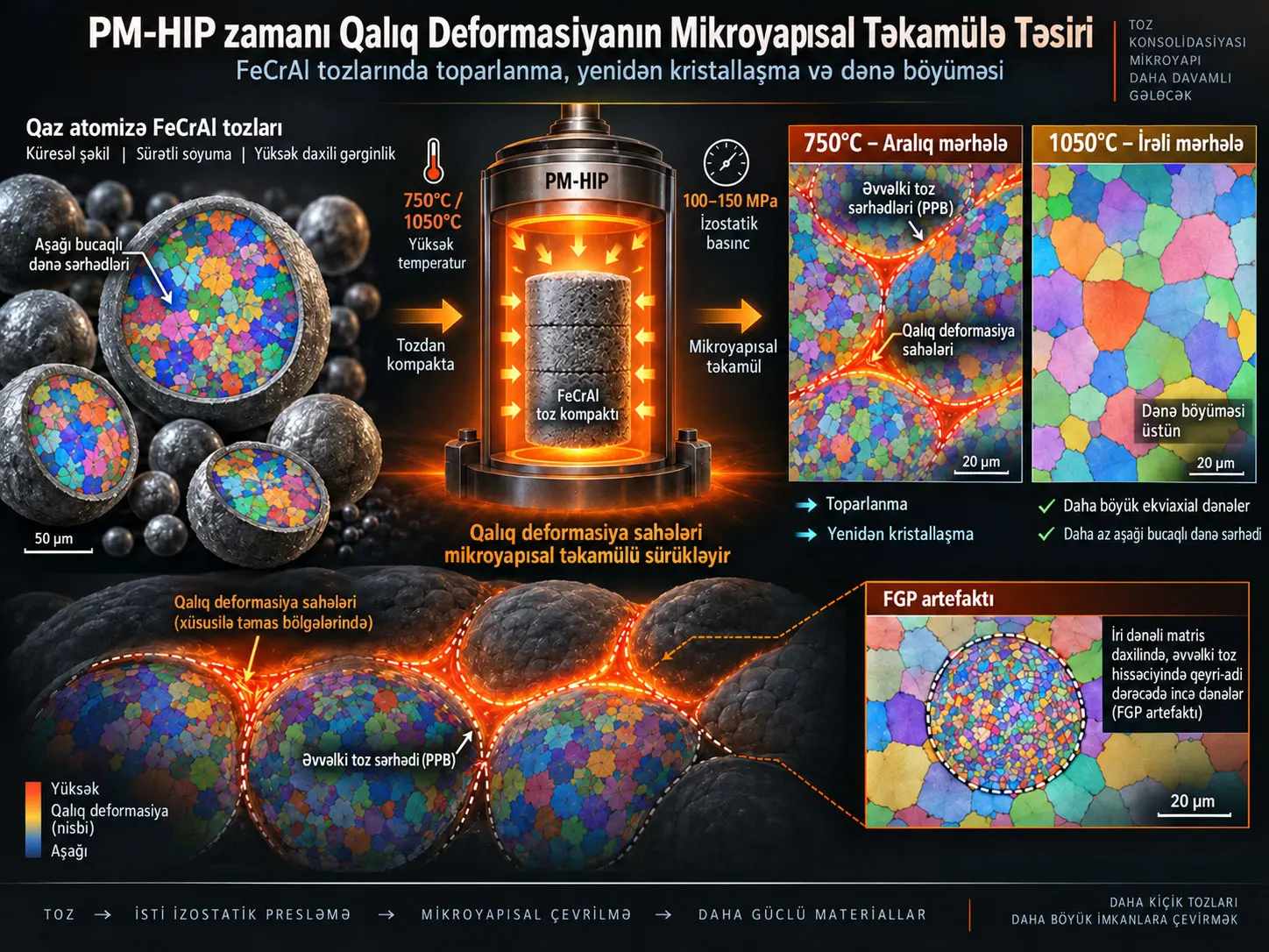 Toz Metallurgiyasında İsti İzostatik Presləmədə Qalıq Deformasiya Sahələrinin Mikroyapısal Təkamülə Təsiri