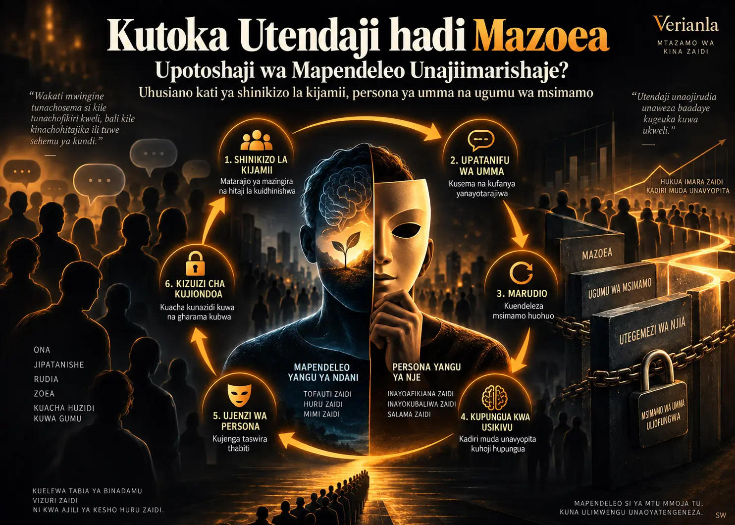 Upotoshaji wa Mapendeleo Unawezaje Kuwa Mazoea? Mfano kuhusu Persona ya Umma, Kupungua kwa Usikivu na Ugumu wa Msimamo