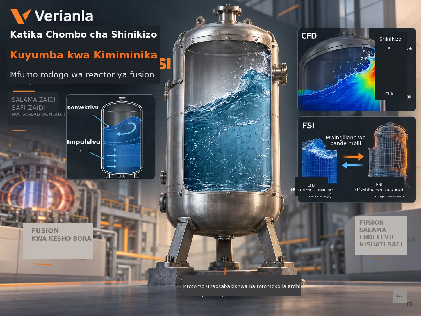 Uundaji wa Modeli ya Kuyumba kwa Kimiminika katika Chombo cha Shinikizo cha Mfumo Mdogo wa Reactor ya Fusion