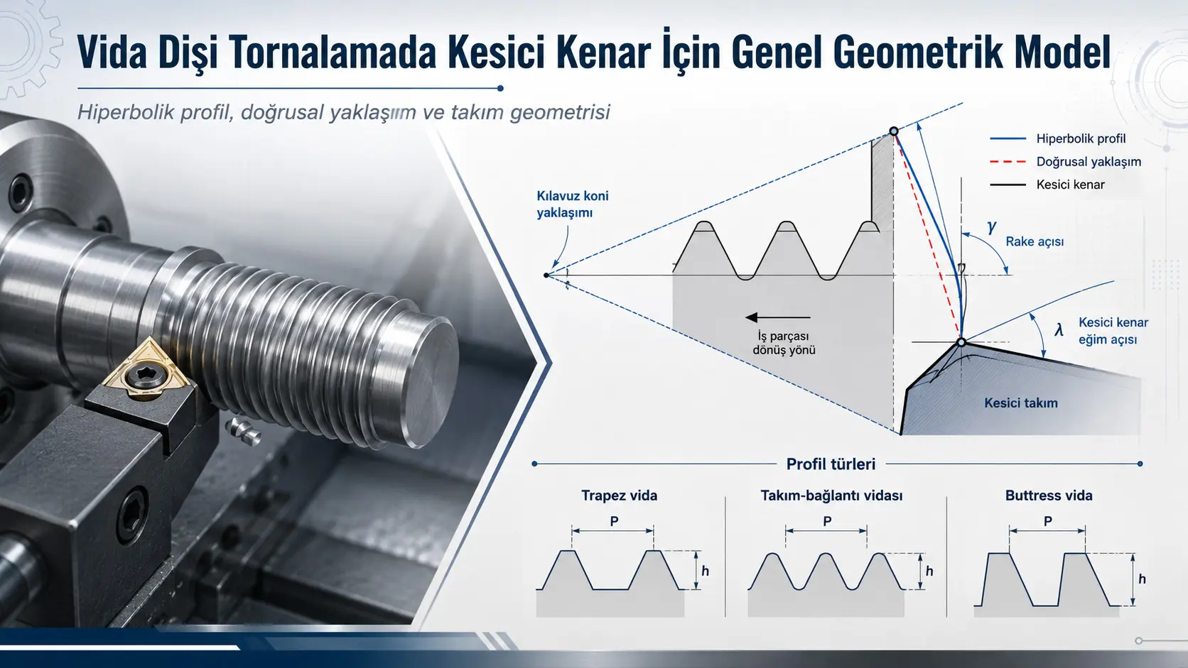 Vida Dişi Tornalamada Kesici Kenar İçin Genel Geometrik Model