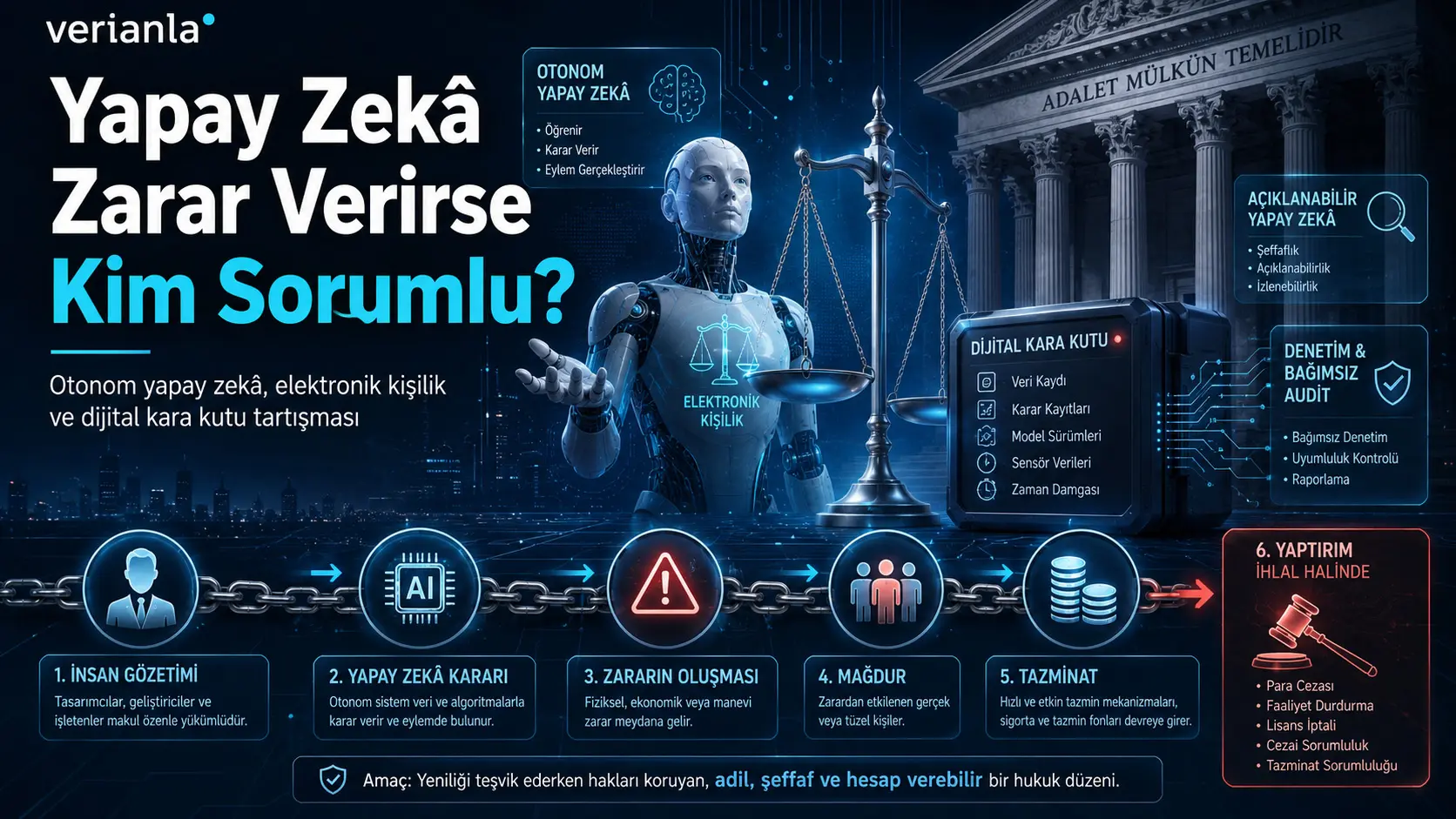 Sun’iy intellekt zarar yetkazganda kim javobgar? Insoniyatdan keyingi huquq, elektron yuridik shaxs va raqamli qora quti modeli