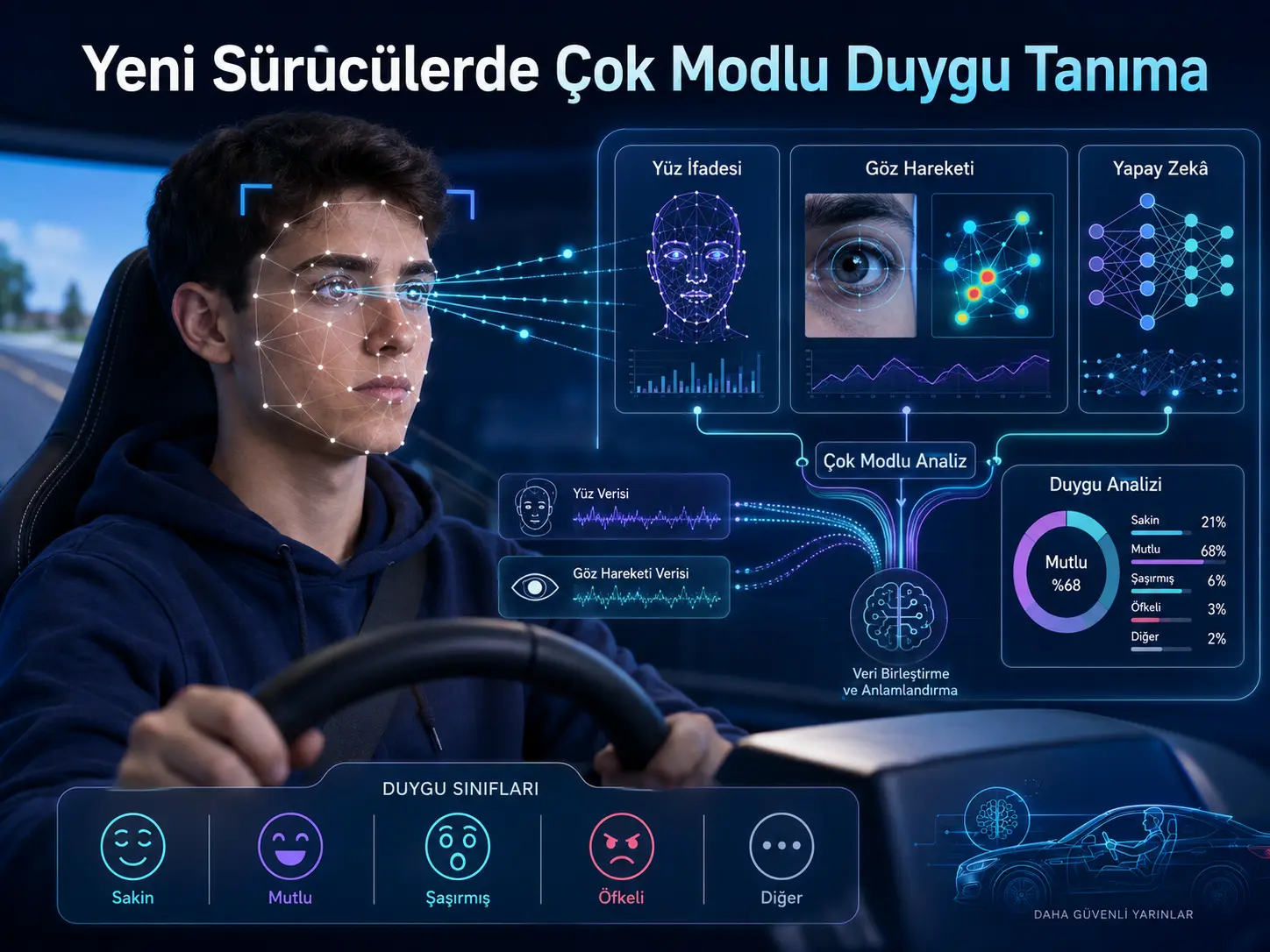 Yangi haydovchilarda multimodal hissiyotni tanishning gibrid chuqur neyron tarmoq asosidagi modellashtirilishi