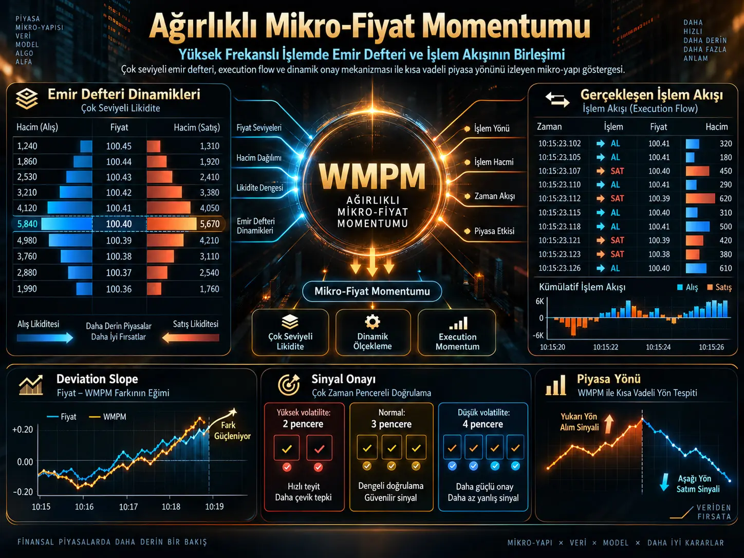 Yüksek Frekanslı İşlemde Ağırlıklı Mikro-Fiyat Momentumu: Emir Defteri ile Gerçekleşen İşlem Akışını Birleştiren WMPM