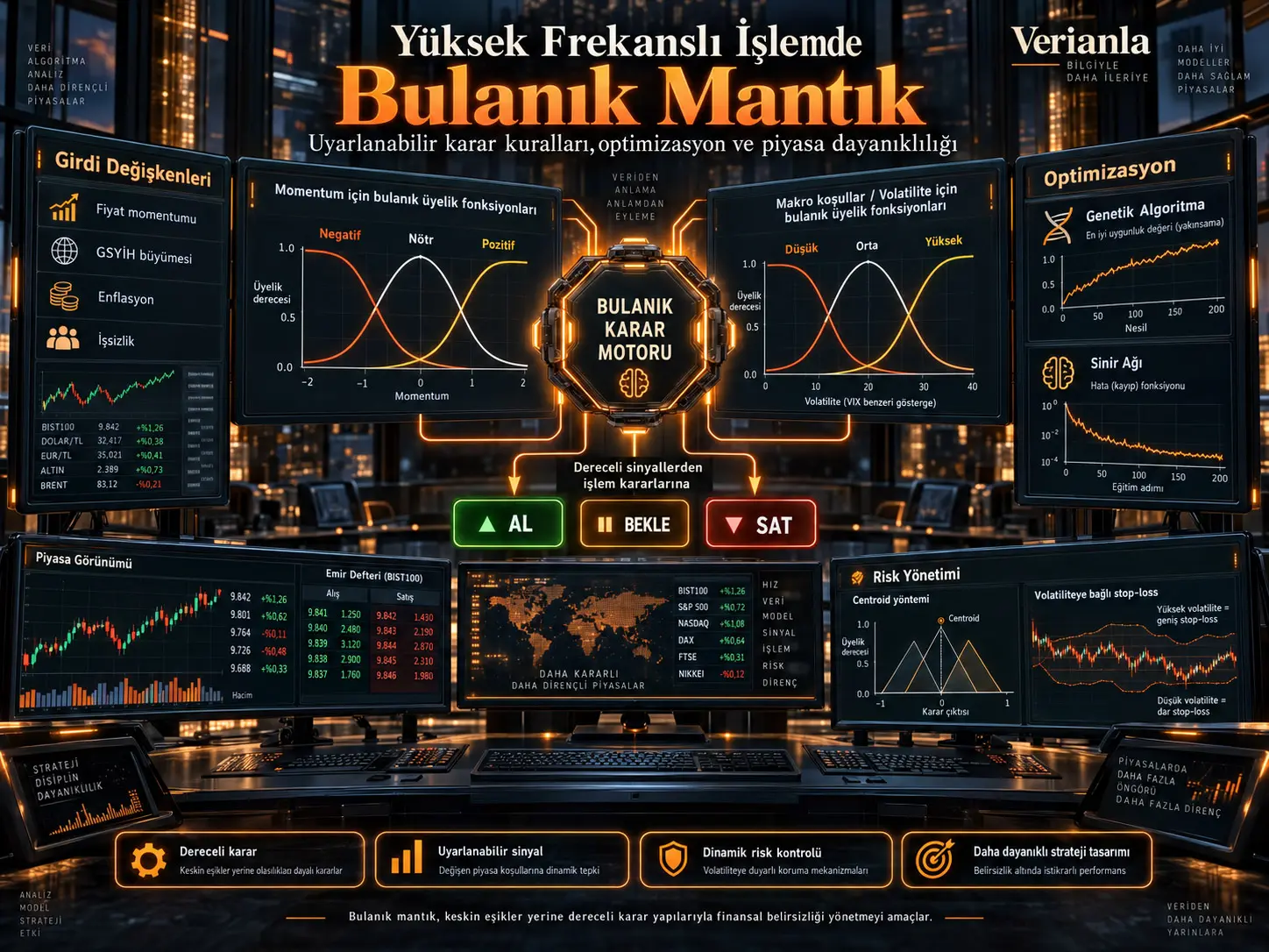 Yüksek Frekanslı İşlemde Bulanık Mantık: Uyarlanabilir Karar Kuralları, Optimizasyon ve Piyasa Dayanıklılığı