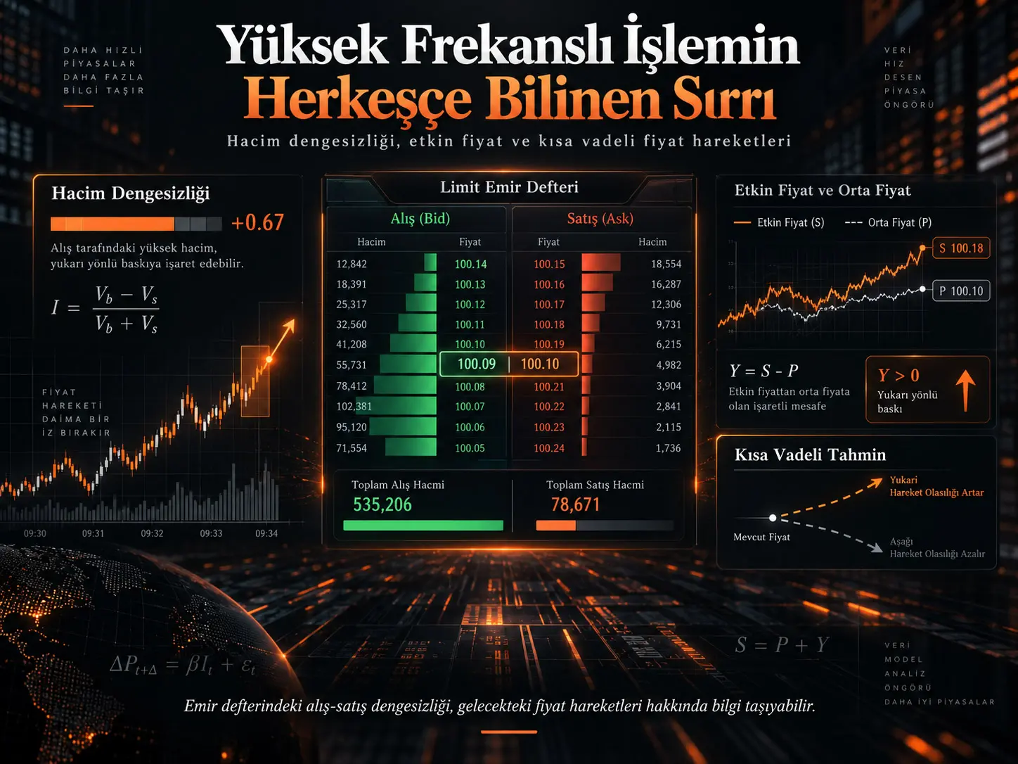 Yüksek Frekanslı İşlemin Herkesçe Bilinen Sırrını Anlamak: Hacim Dengesizliği, Etkin Fiyat ve Optimal Piyasa Yapıcılığı