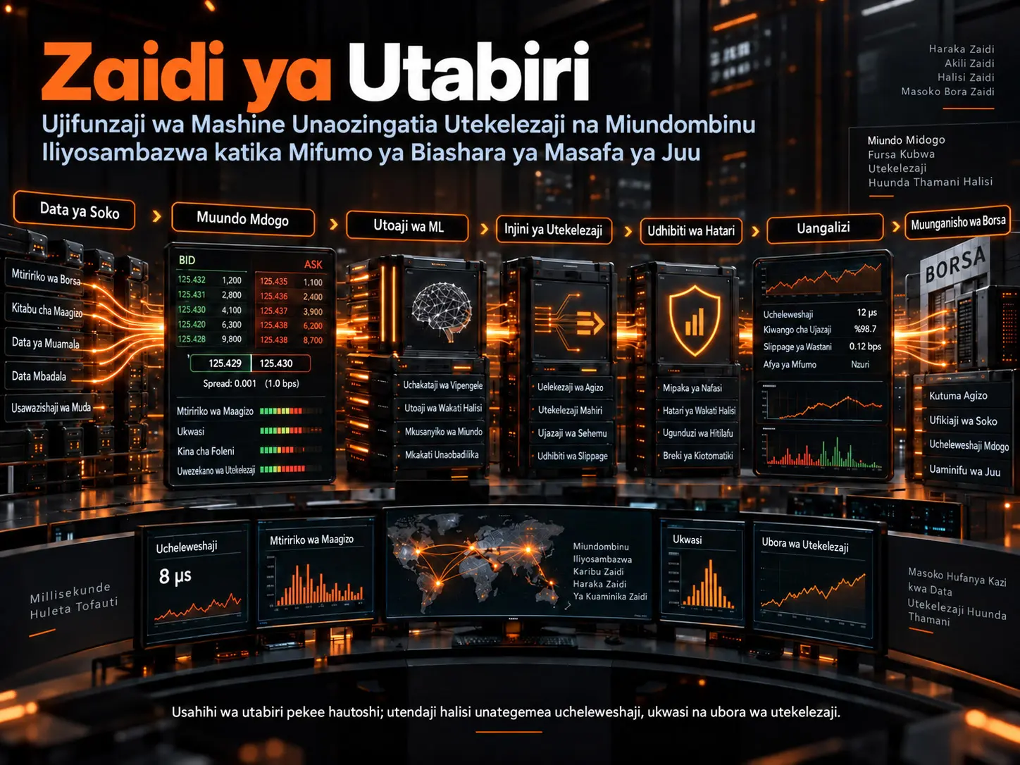 Zaidi ya Utabiri: Ujifunzaji wa Mashine Unaozingatia Utekelezaji na Miundombinu Iliyosambazwa katika Mifumo ya Biashara ya Masafa ya Juu