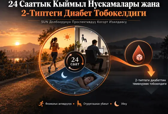 24 Сааттык Кыймыл Нускамаларына Шайкештик жана 2-Типтеги Диабет Тобокелдиги: SUN Долбоорунун Проспективдүү Когорт Жыйынтыктары
