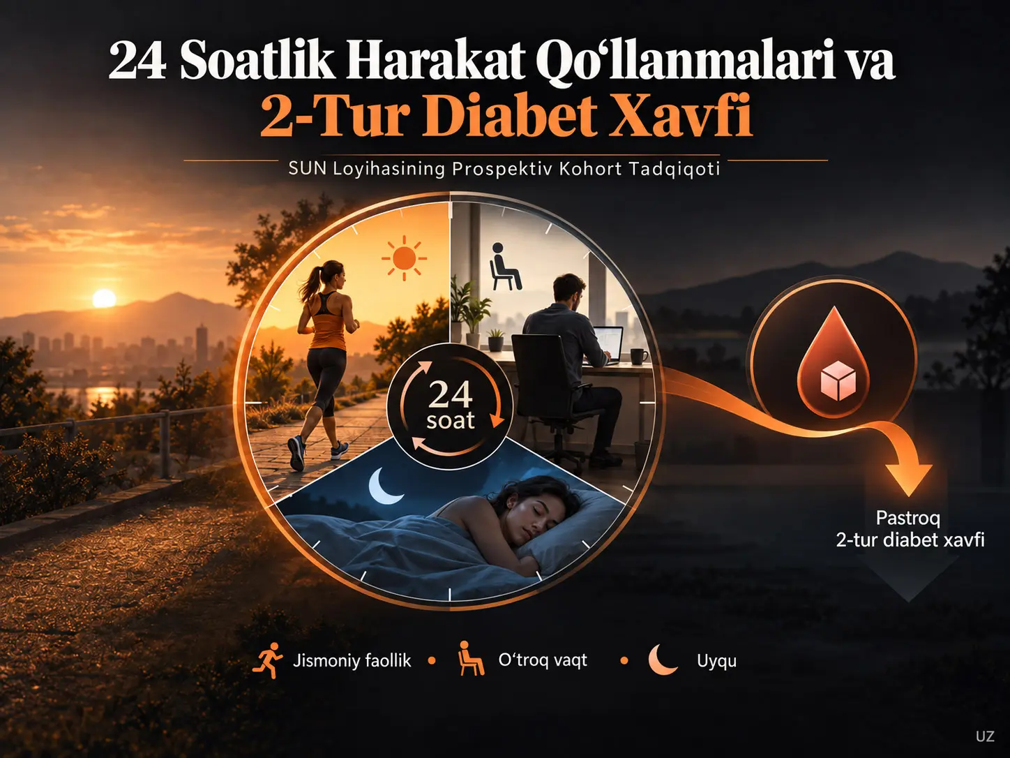 24 Soatlik Harakat Qo‘llanmalariga Rioya Qilish va 2-Tur Diabet Xavfi: SUN Loyihasining Prospektiv Kohort Natijalari