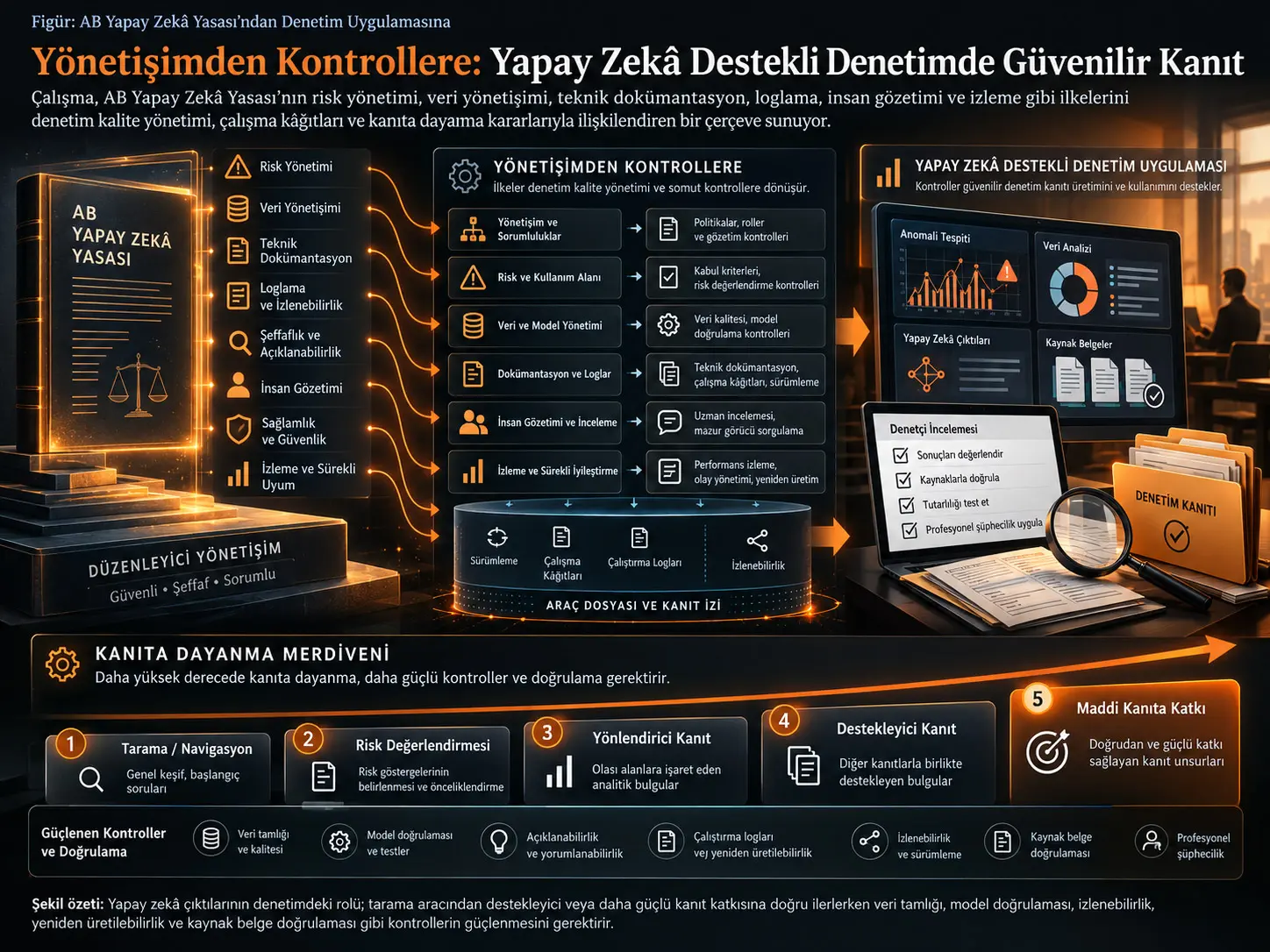 AB Yapay Zekâ Yasası'ndan Denetim Uygulamasına: Yapay Zekâ Destekli Denetimde Yönetişimi Kontrollere ve Güvenilir Kanıta Dönüştürmek