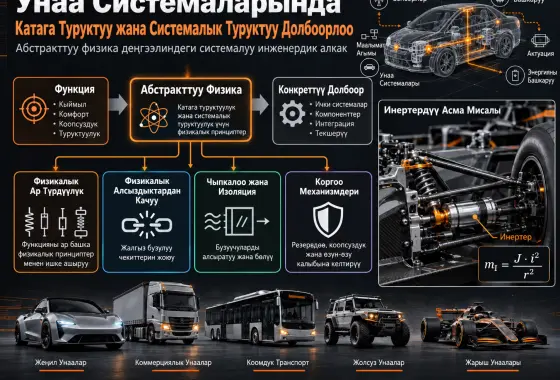 Абстракттуу Физика Деңгээлинде Унаа Системаларын Катага Туруктуу жана Системалык Туруктуу Долбоорлоо