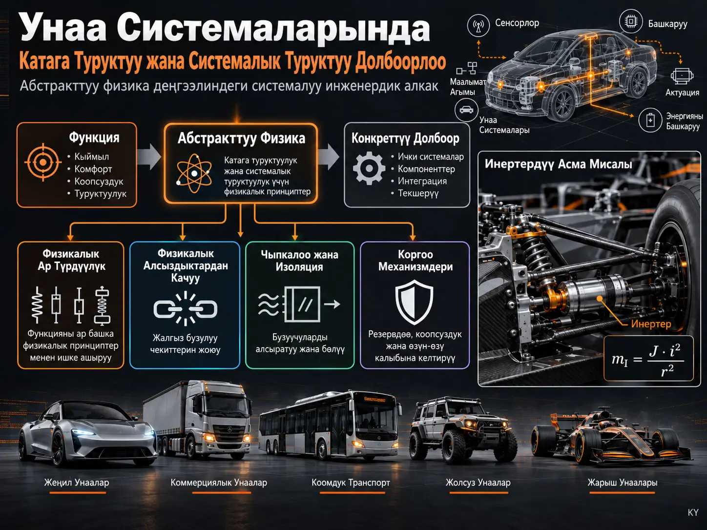 Абстракттуу Физика Деңгээлинде Унаа Системаларын Катага Туруктуу жана Системалык Туруктуу Долбоорлоо