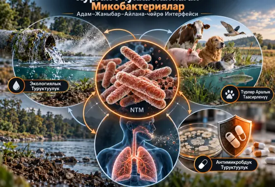Адам–Жаныбар–Айлана-чөйрө Интерфейсиндеги Кургак Учуктан Тышкаркы Микобактериялар: Антимикробдук Туруктуулук, Экологиялык Туруктуулук жана Түрлөр Аралык Таасирленүү Тобокелдиктери