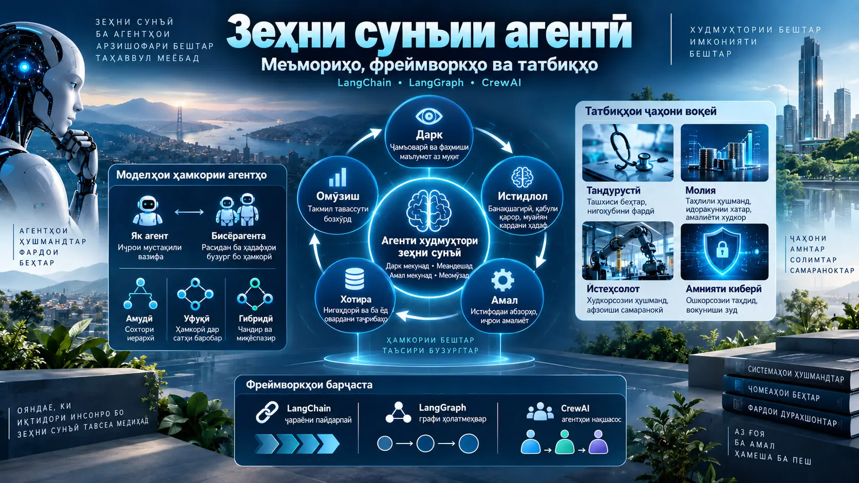 Agentic AI чӣ гуна кор мекунад? Меъмориҳои агентӣ, хотира, истифодаи абзорҳо ва системаҳои зеҳни сунъии бисёрагента