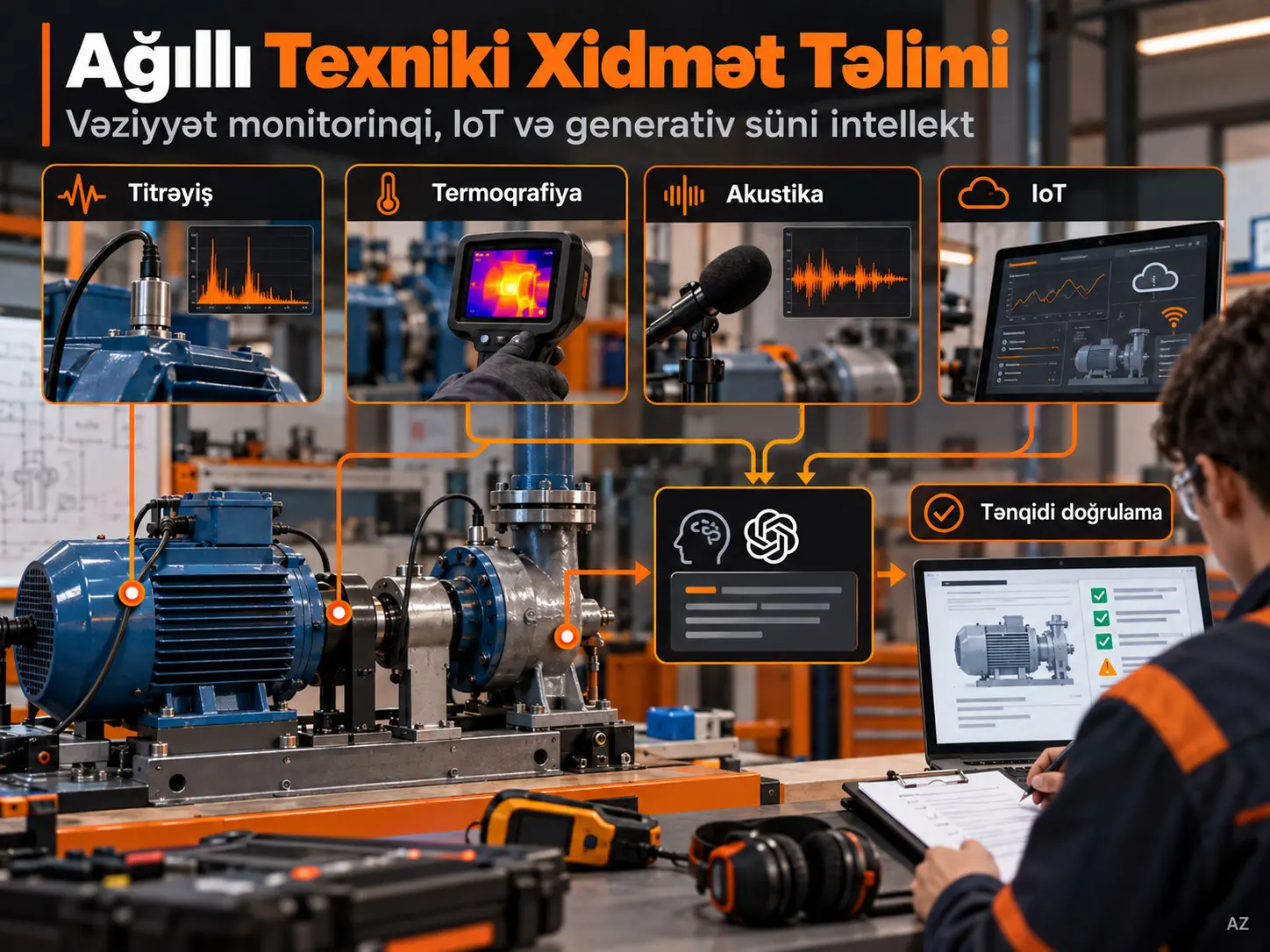 Ağıllı Texniki Xidmət üçün Səriştə Əsaslı Təhsil Metodologiyası: Vəziyyət Monitorinqi, IoT və Generativ Süni İntellektin İnteqrasiyası