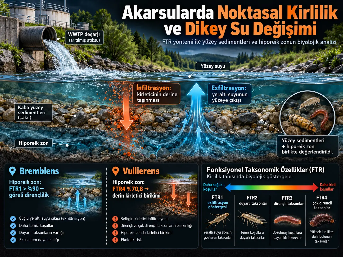 Akarsularda Noktasal Kirliliği Oligochaetelerle İzlemek: Yüzey Sedimentleri, Hiporeik Zon ve Dikey Su Değişiminin FTR Analizi