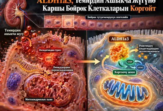 ALDH1a3 Темирдин Ашыкча Жүктөлүшүнөн Келип Чыккан Оксидативдик Стресс жана Митохондриялык Бузулуудан Бөйрөк Түтүкчөлөрүнүн Эпителий Клеткаларын Коргойт