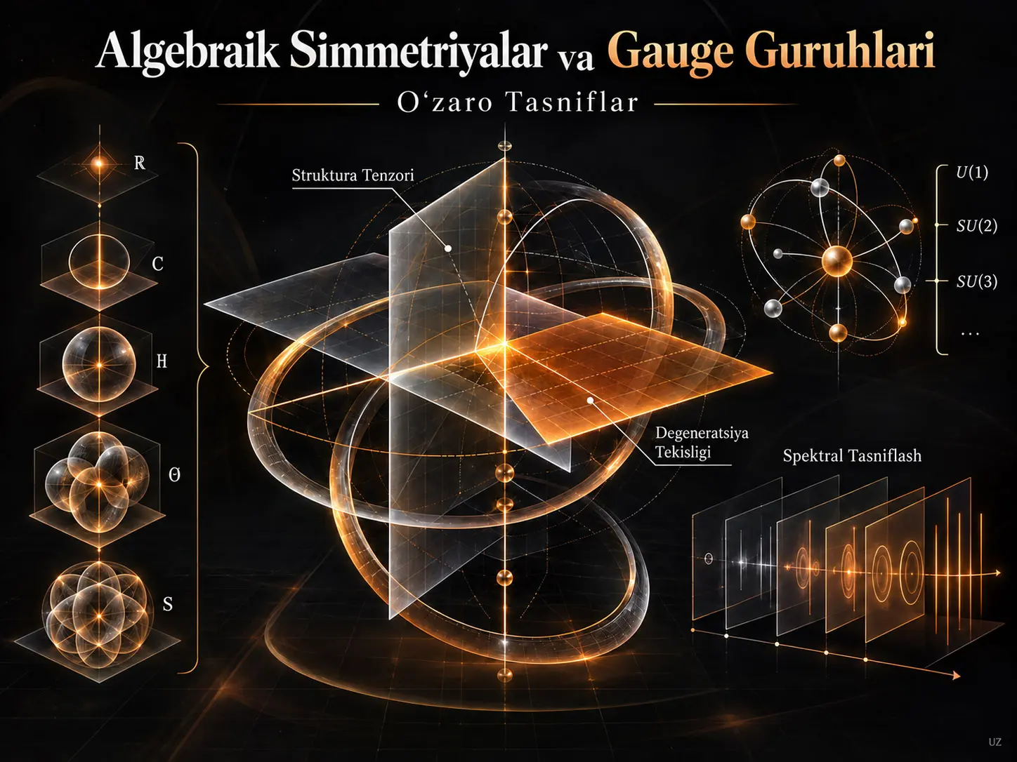 Algebraik Simmetriyalar, Gauge Guruhlari va Ularning O‘zaro Tasniflari
