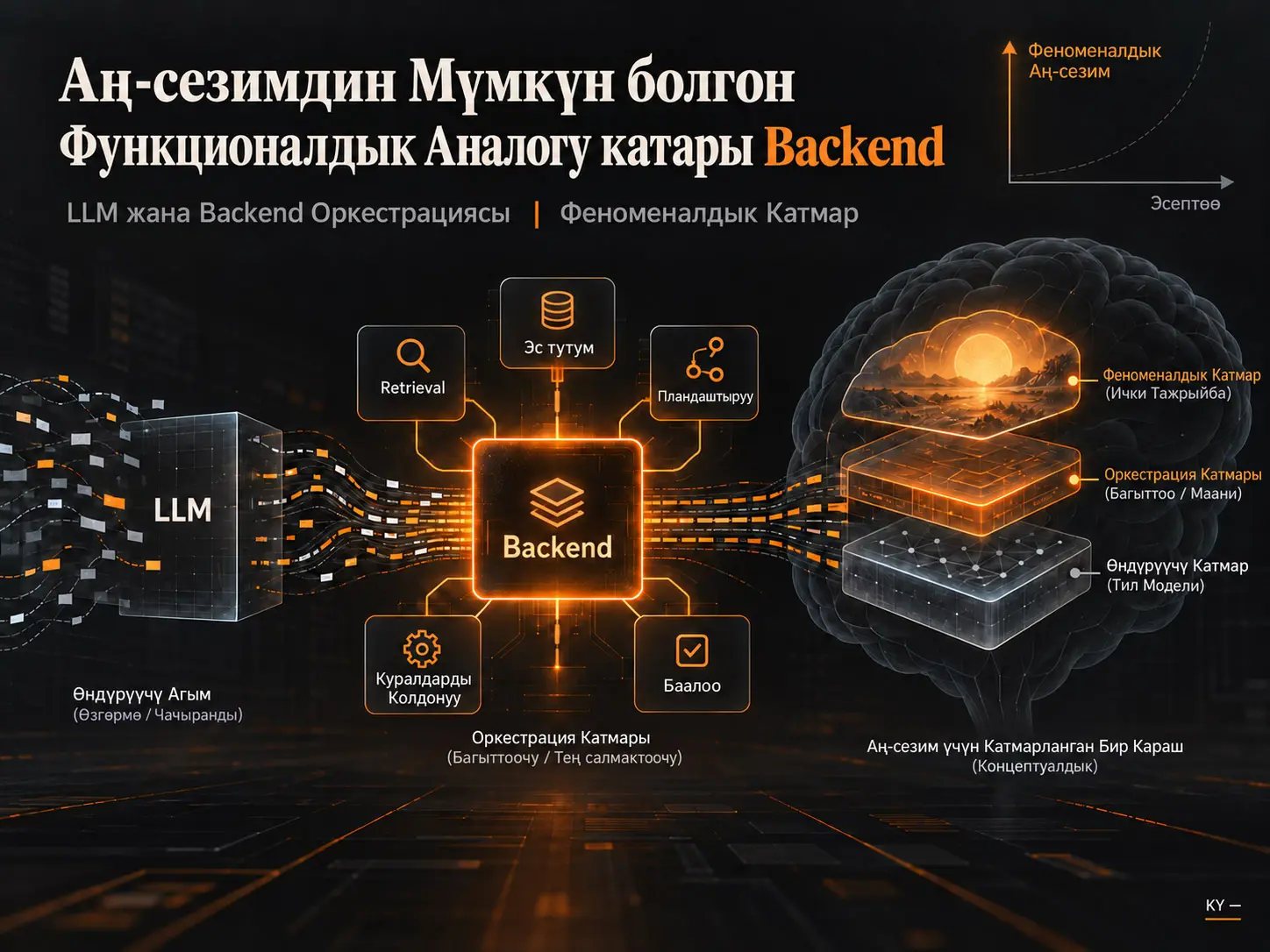 Аң-сезимдин Мүмкүн болгон Функционалдык Аналогу катары Backend: Көңүлдү Тил Моделинен Оркестрация Катмарына Буруу