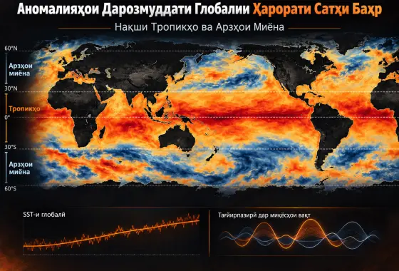 Аномалияҳои Дарозмуддати Глобалии Ҳарорати Сатҳи Баҳр: Нақши Тропикҳо ва Арзҳои Миёна