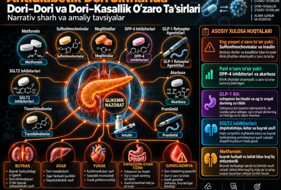 Antidiabetik Dori Sinflarida Dori–Dori va Dori–Kasallik Oʻzaro Taʼsirlari: Narrativ Sharh va Amaliy Tavsiyalar