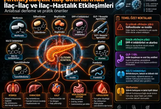 Antidiyabetik İlaç Sınıflarında İlaç–İlaç ve İlaç–Hastalık Etkileşimleri: Anlatısal Derleme ve Pratik Öneriler