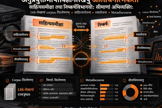 अनुप्रयुक्तभाषाविज्ञानस्य शोधलेखेषु साहित्यसमीक्षा-निष्कर्षविभागयोः आलोचनात्मकतायाः अभिव्यक्तिः