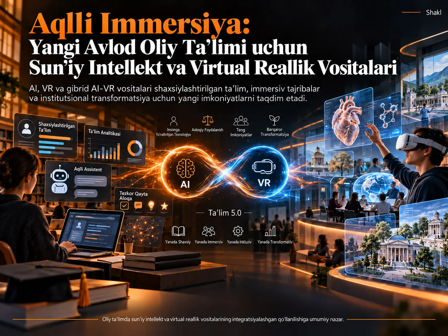 Aqlli Immersiya: Yangi Avlod Oliy Taʼlimi uchun Sunʼiy Intellekt va Virtual Reallik Vositalari
