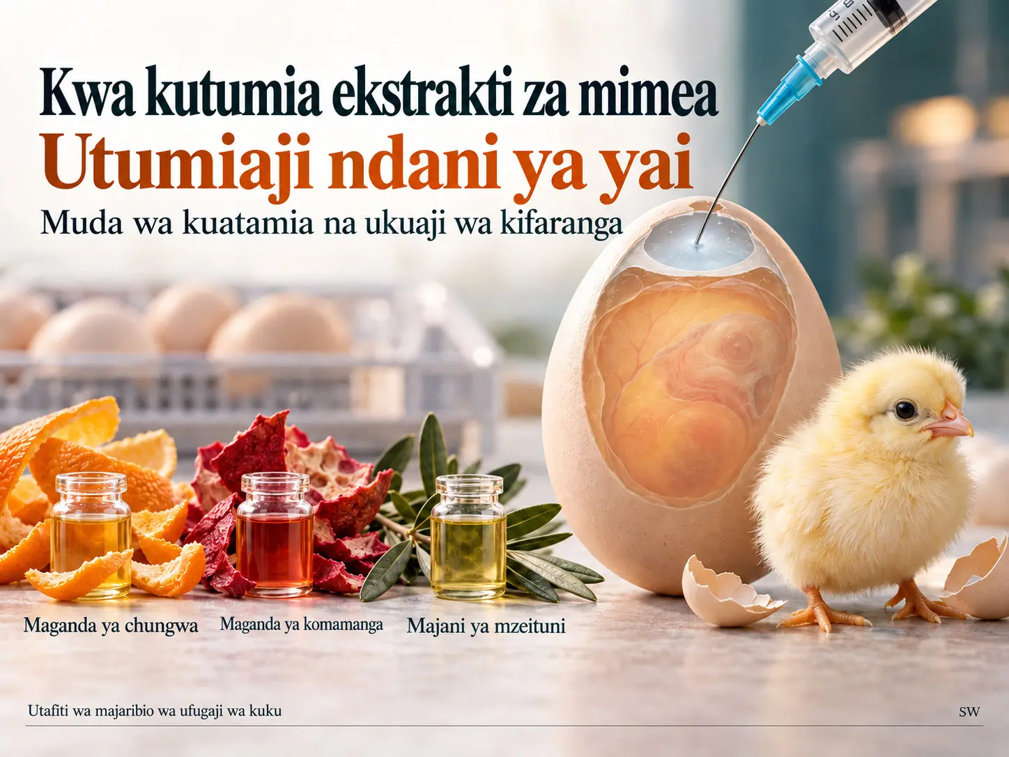 Athari ya Muda wa Uingizaji wa Bidhaa za Pembeni za Mimea Ndani ya Yai kwa Sifa za Uanguliaji, Utendaji wa Uzalishaji na Fiziolojia ya Vifaranga