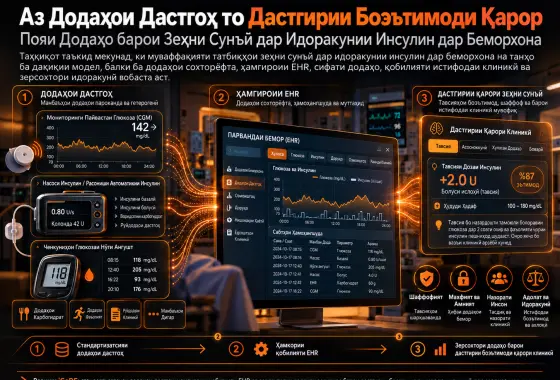 Аз Додаҳои Дастгоҳ то Дастгирии Боэътимоди Қарор: Бунёди Поя барои Зеҳни Сунъӣ дар Идоракунии Инсулин дар Беморхона