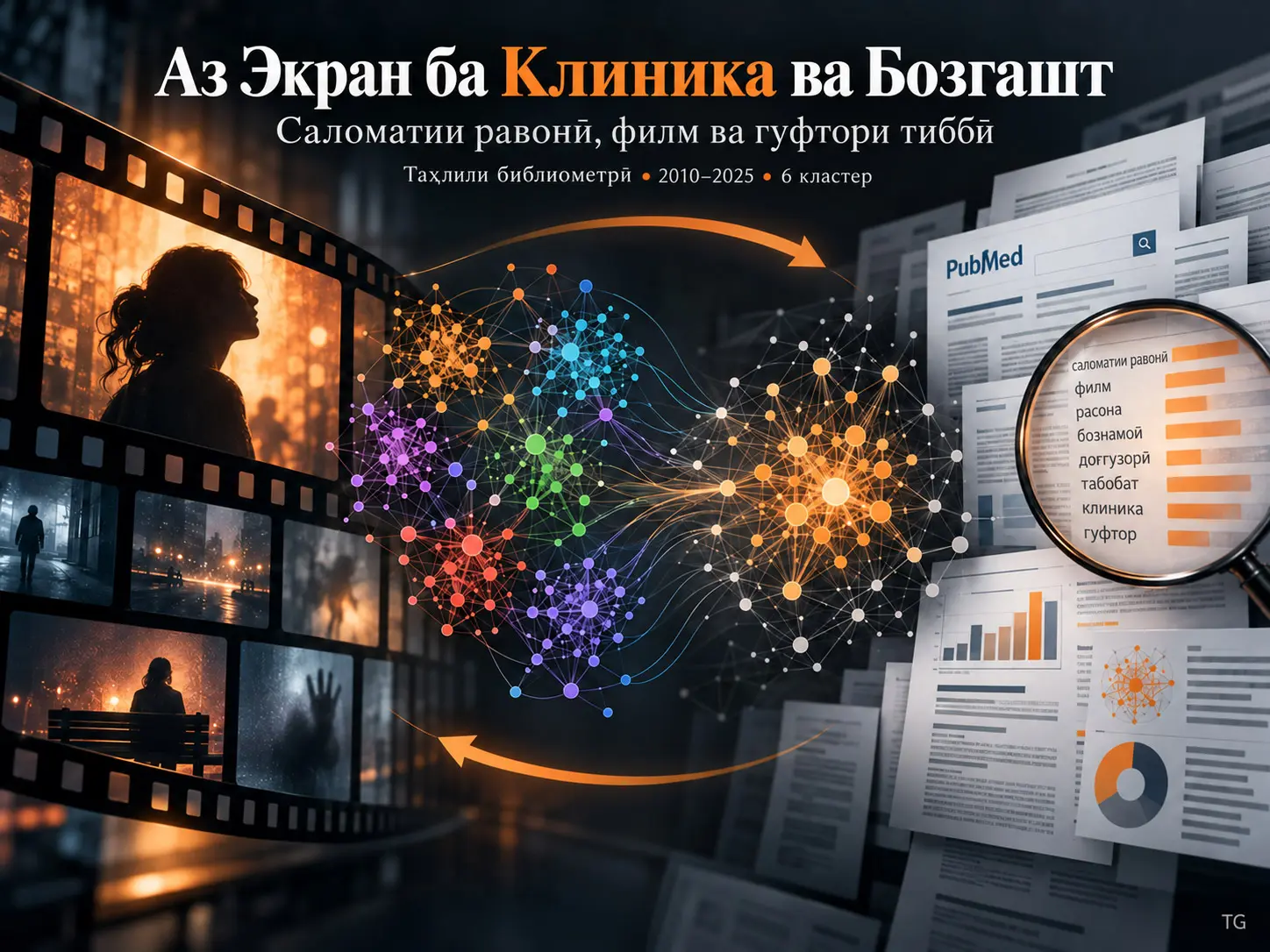 Аз Экран ба Клиника ва Бозгашт: Таҳлили Библиометрӣ ва Тафсирии Гуфтори Тиббӣ оид ба Саломатии Равонӣ дар Филм ва Расонаҳои Экранӣ (2010–2025)