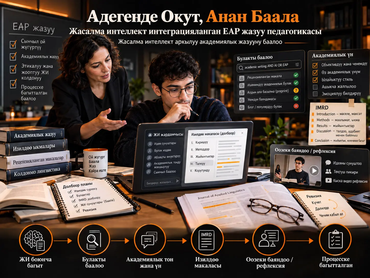 Баалоодон Мурун Окутуу: Жасалма Интеллект Интеграцияланган EAP Педагогикасын Жасалма Интеллект Аркылуу Академиялык Жазууну Баалоо Менен Шайкеш Келтирүү