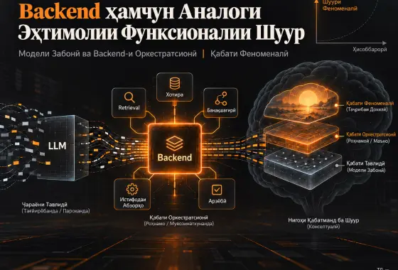 Backend ҳамчун Аналоги Эҳтимолии Функсионалии Шуур: Гузаронидани Таваҷҷуҳ аз Модели Забонӣ ба Қабати Оркестратсионӣ