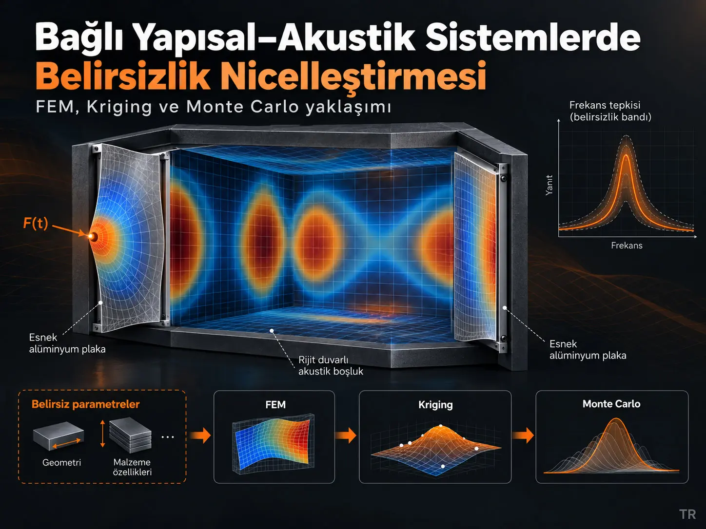 Bağlı Yapısal–Akustik Sistemlerde Vekil Model Tabanlı Belirsizlik Nicelleştirmesi: FEM, Kriging ve Monte Carlo Yaklaşımı