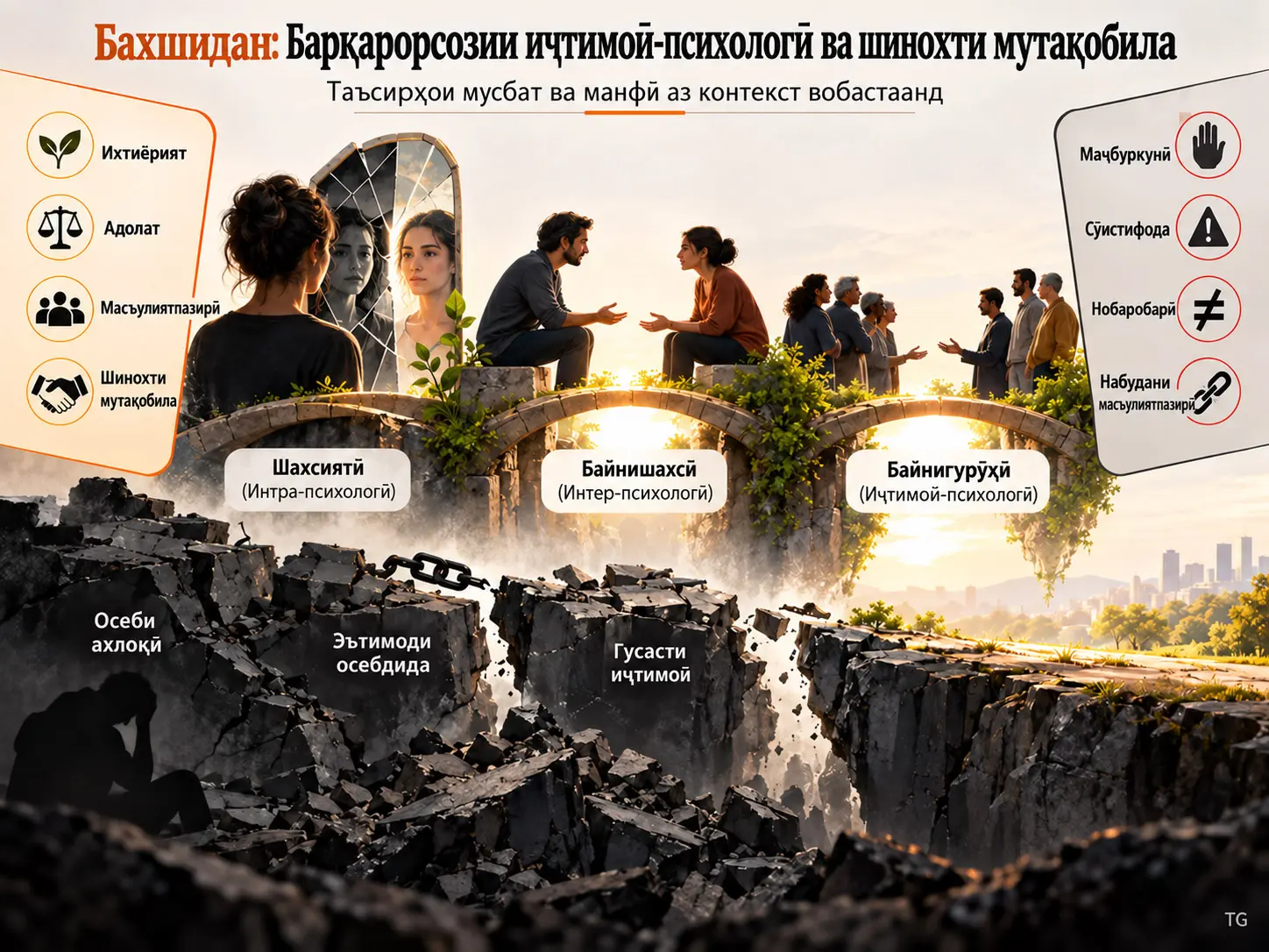 Бахшидан Ҳамчун Барқарорсозии Иҷтимоӣ-Психологӣ ва Шинохти Мутақобила: Натиҷаҳои Мусбат ва Манфии 26 Соли Таҳқиқот дар Муносибатҳои Байнигурӯҳӣ, Байнишахсӣ ва Шахс бо Худ
