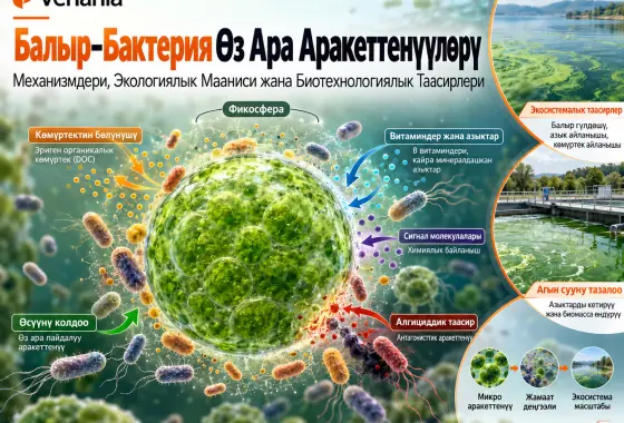 Балыр–Бактерия Өз Ара Аракеттенүүлөрү: Механизмдери, Экологиялык Мааниси жана Биотехнологиялык Таасирлери