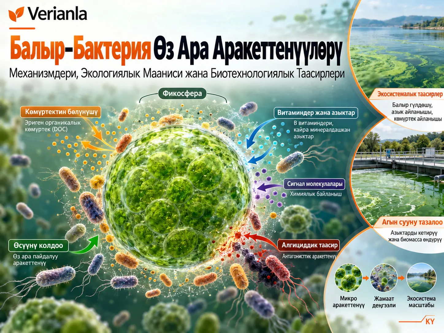 Балыр–Бактерия Өз Ара Аракеттенүүлөрү: Механизмдери, Экологиялык Мааниси жана Биотехнологиялык Таасирлери