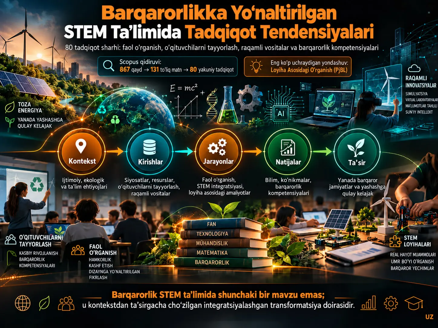 Barqarorlikka Yoʻnaltirilgan STEM Taʼlimida Tadqiqot Tendensiyalari