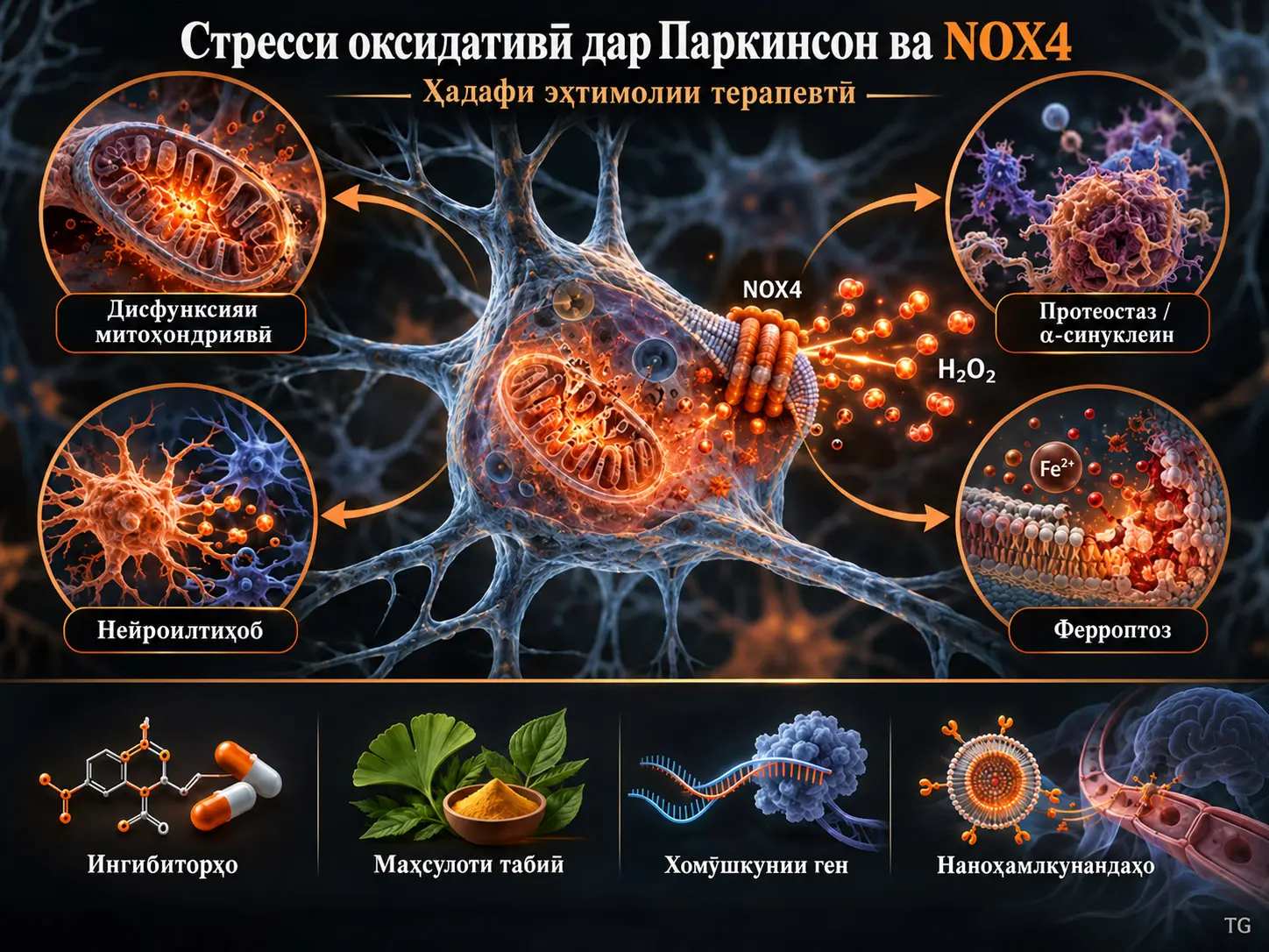 Бартараф кардани Стресси Оксидативӣ дар Бемории Parkinson: NADPH Оксидаза 4 (NOX4) Ҳамчун Ҳадафи Потенсиалии Терапевтӣ