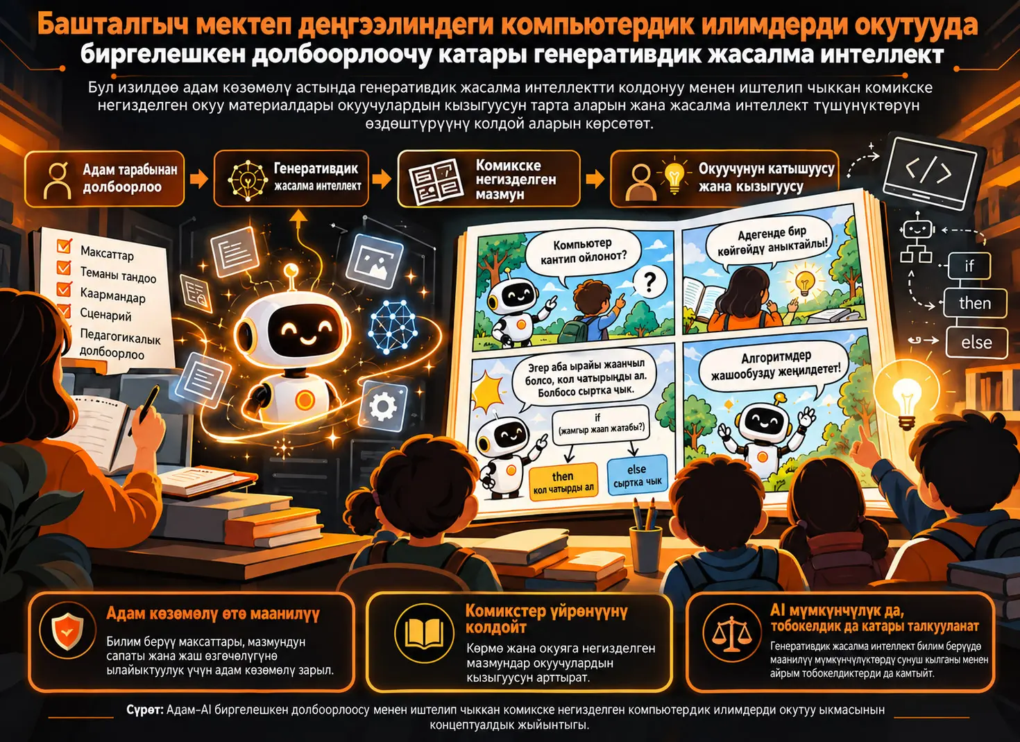 Башталгыч мектеп деңгээлиндеги компьютердик илимдерди окутууда биргелешкен долбоорлоочу катары генеративдик жасалма интеллект