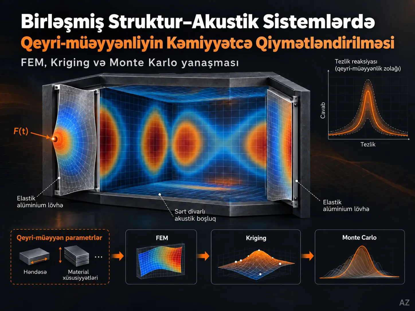 Birləşmiş Struktur–Akustik Sistemlərdə Surroqat Model Əsaslı Qeyri-müəyyənliyin Kəmiyyətcə Qiymətləndirilməsi: FEM, Kriging və Monte Karlo Yanaşması