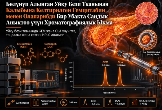 Бөлүнүп Алынган Уйку Бези Тканынан Калыбына Келтирилген Гемцитабин менен Олапарибди Бир Убакта Сандык Аныктоо үчүн Хроматографиялык Ыкма