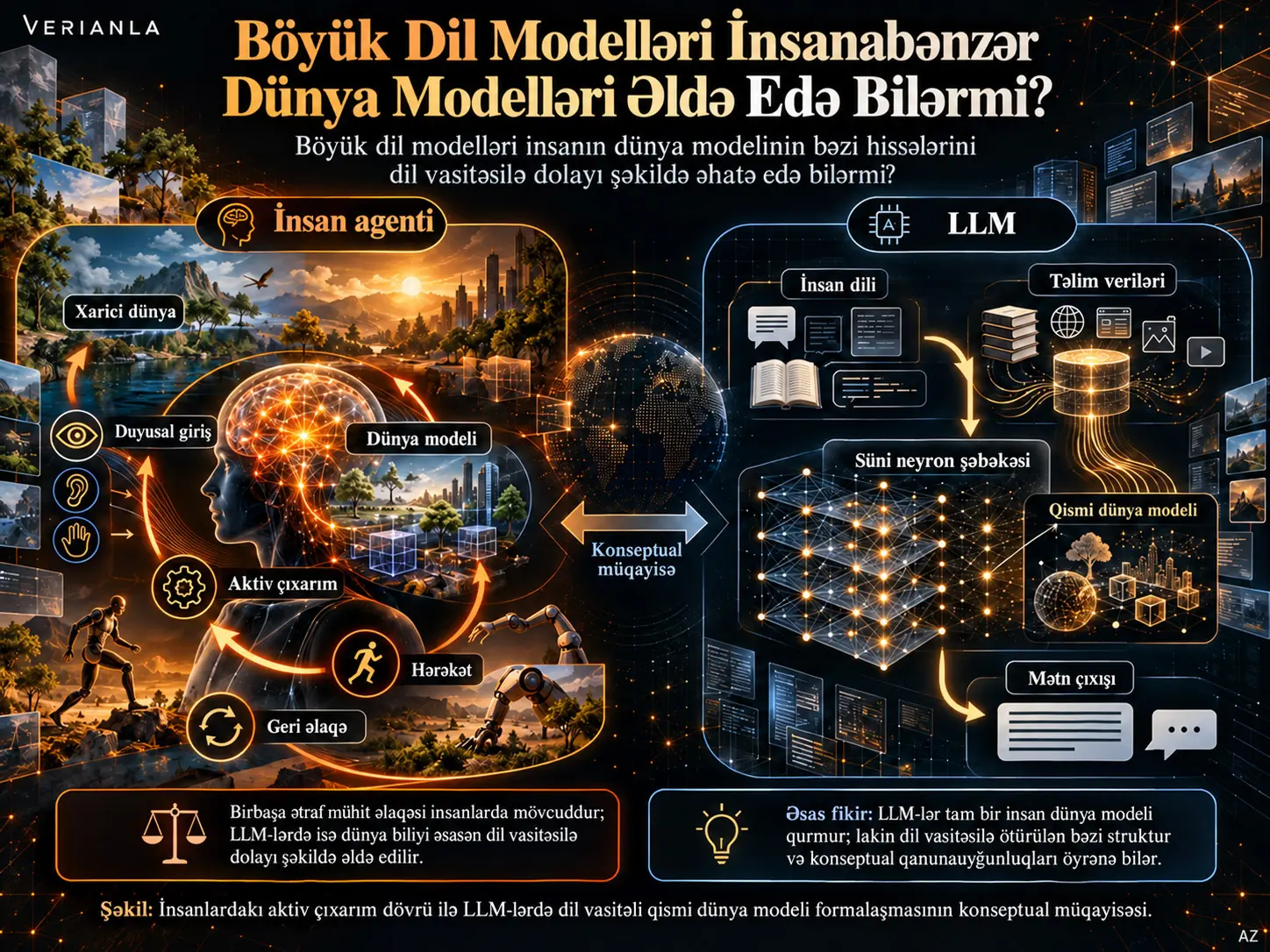 Böyük Dil Modelləri İnsanabənzər Dünya Modelləri Əldə Edə Bilərmi?