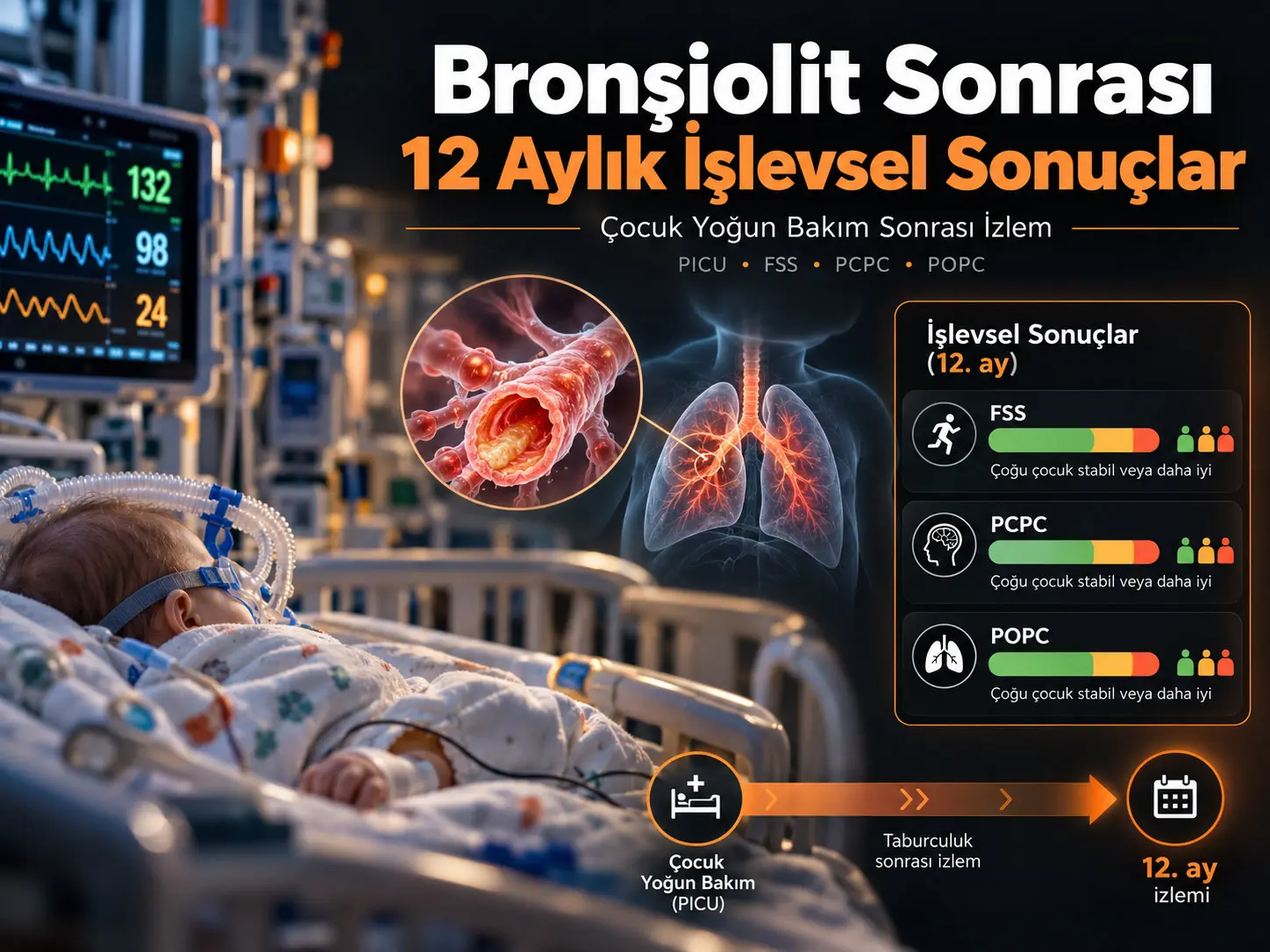 Bronşiolit Nedeniyle Çocuk Yoğun Bakıma Yatış Sonrası Uzun Dönem İşlevsel Sonuçlar: 12 Aylık Kohort Çalışması