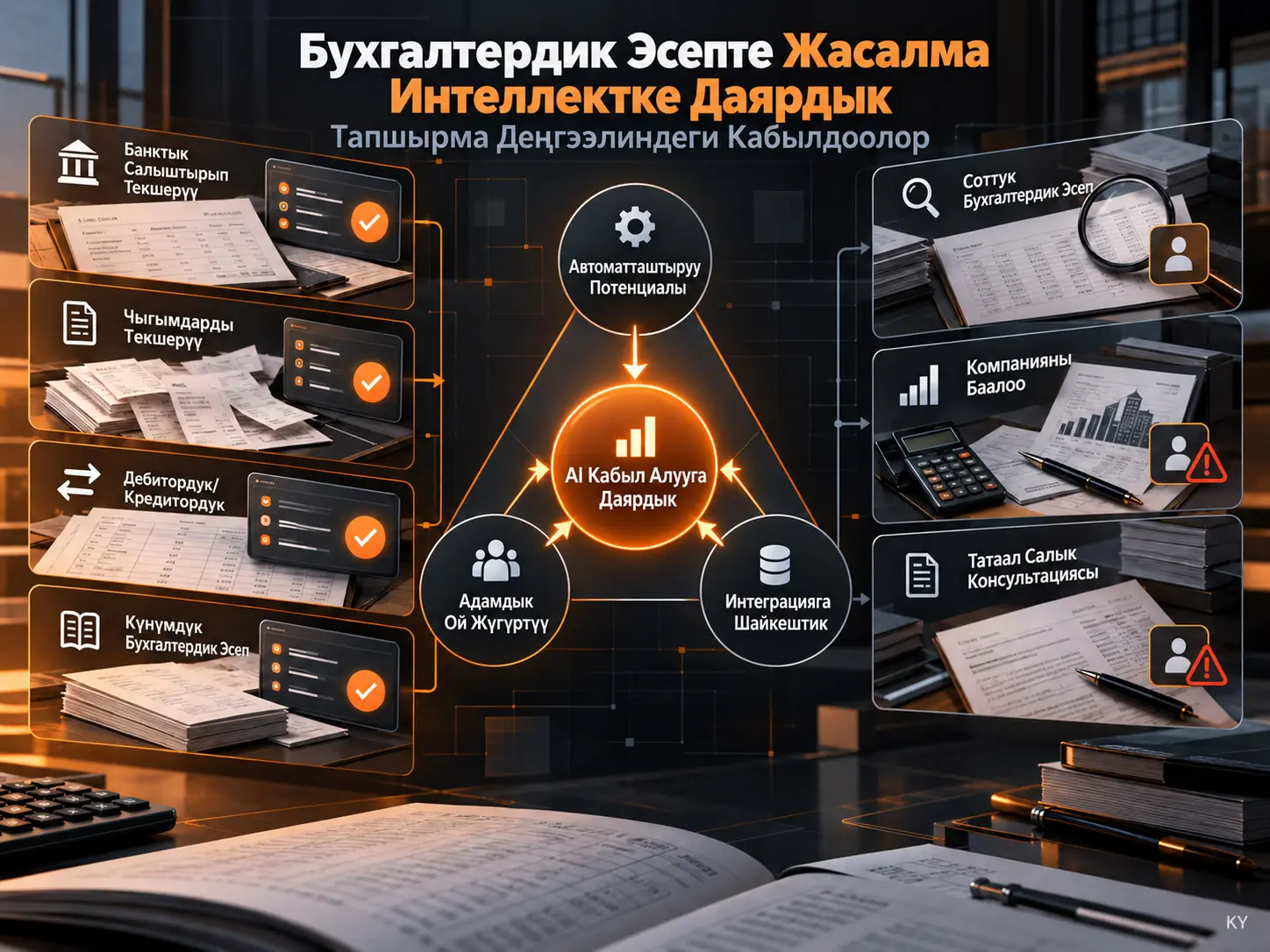 Бухгалтердик Адистердин Тапшырма Деңгээлинде Жасалма Интеллектке Даярдыгы: Автоматташтыруу, Адамдык Ой Жүгүртүү жана Иш Агымына Шайкештик