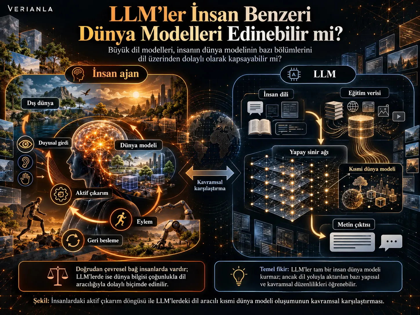 Büyük Dil Modelleri İnsan Benzeri Dünya Modelleri Edinebilir mi?